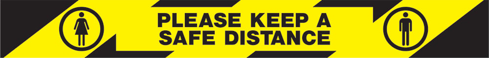 Signage: Please Keep A Safe Distance (COVI0075)