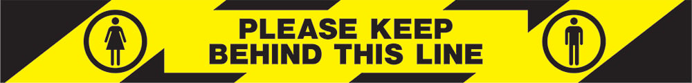 Signage: Please Keep Behind This Line (COVI0076)