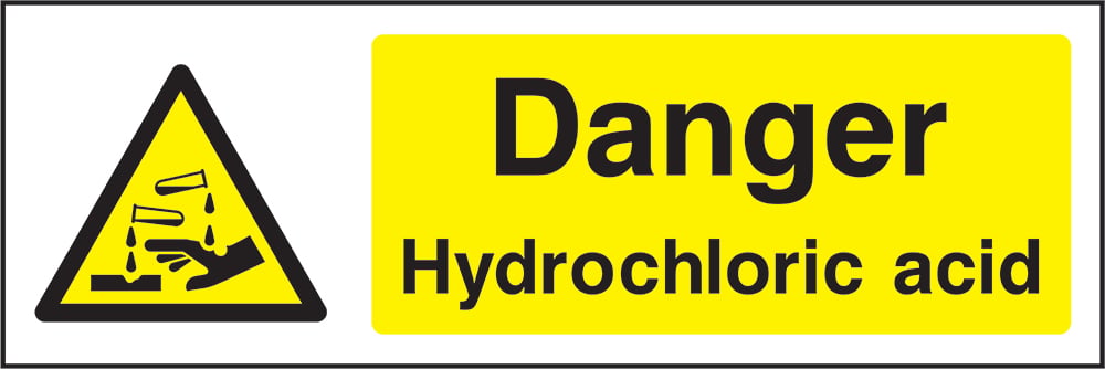 Signage: Danger Hydrochloric Acid (CHEM0003)