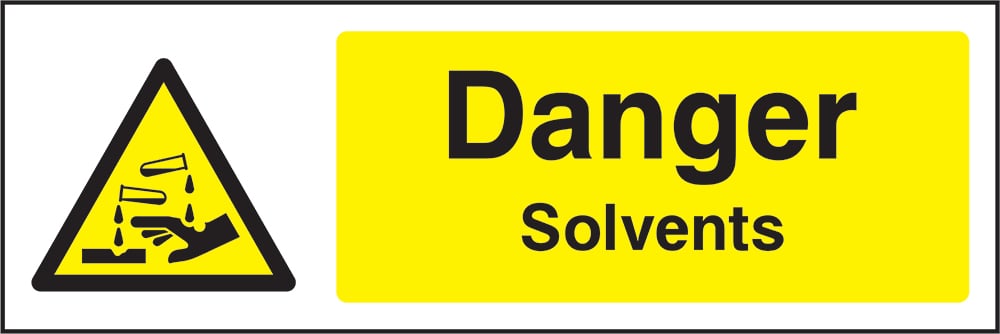 Signage: Danger Solvents (CHEM0008)