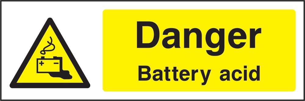Signage: Danger Battery Acid (CHEM0010)