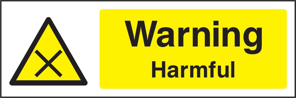 Signage: Warning Harmful (CHEM0019)