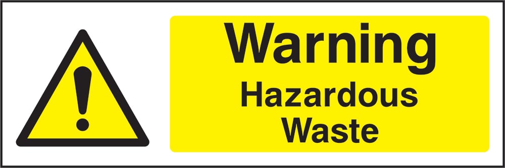 Signage: Warning Hazardous Waste (CHEM0027)
