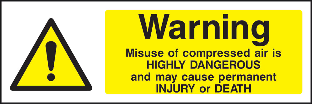 Signage: Warning Compressed Air Danger (CHEM0029)