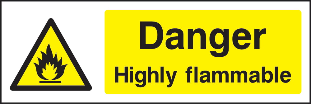 Signage: Danger Highly Flammable (CHEM0039)