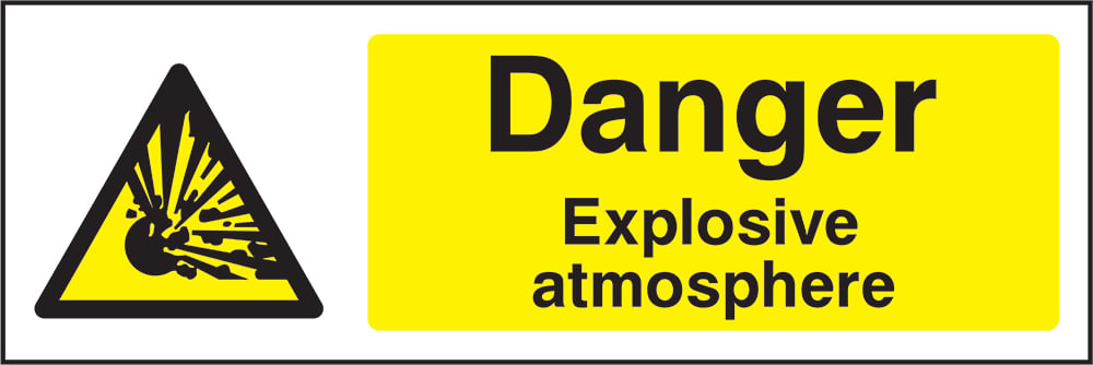 Signage: Danger Explosive Atmosphere (CHEM0042)