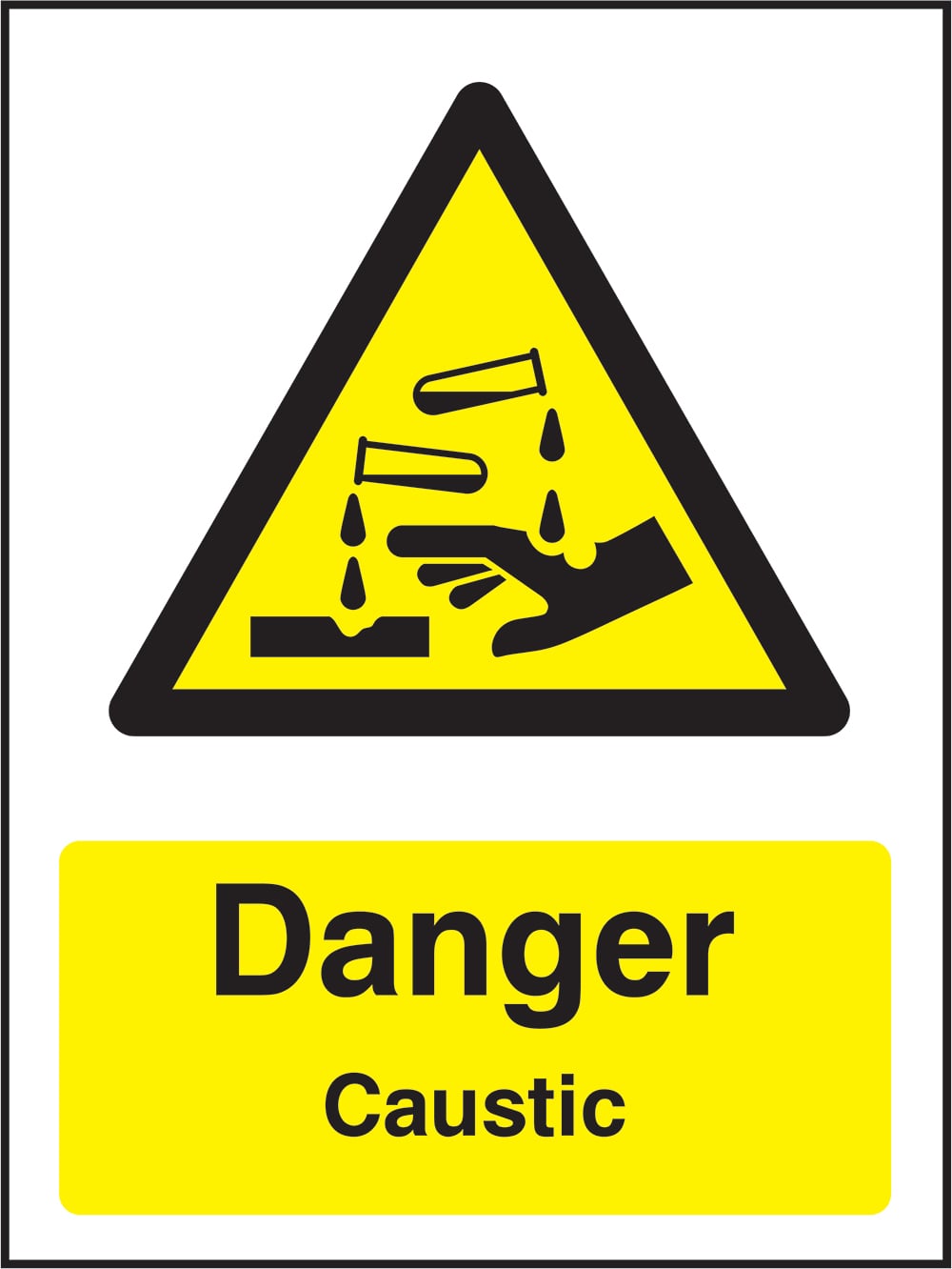 Signage: Danger Caustic (CHEM0046)