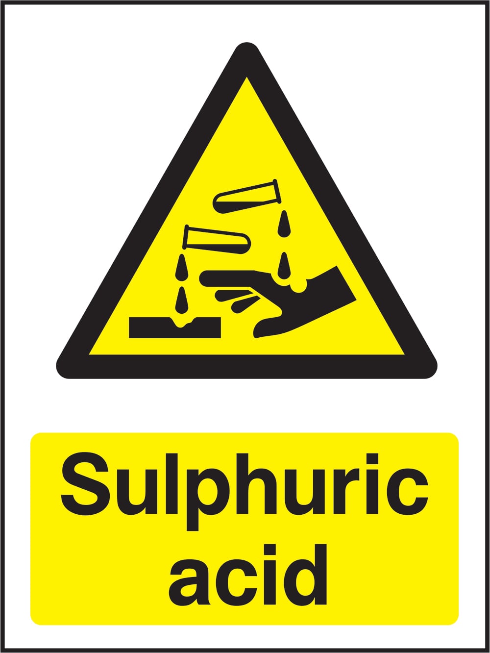 Signage: Sulphuric Acid Hazard (CHEM0050)