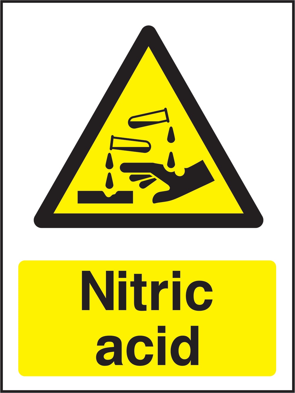 Signage: Nitric Acid Hazard (CHEM0051)