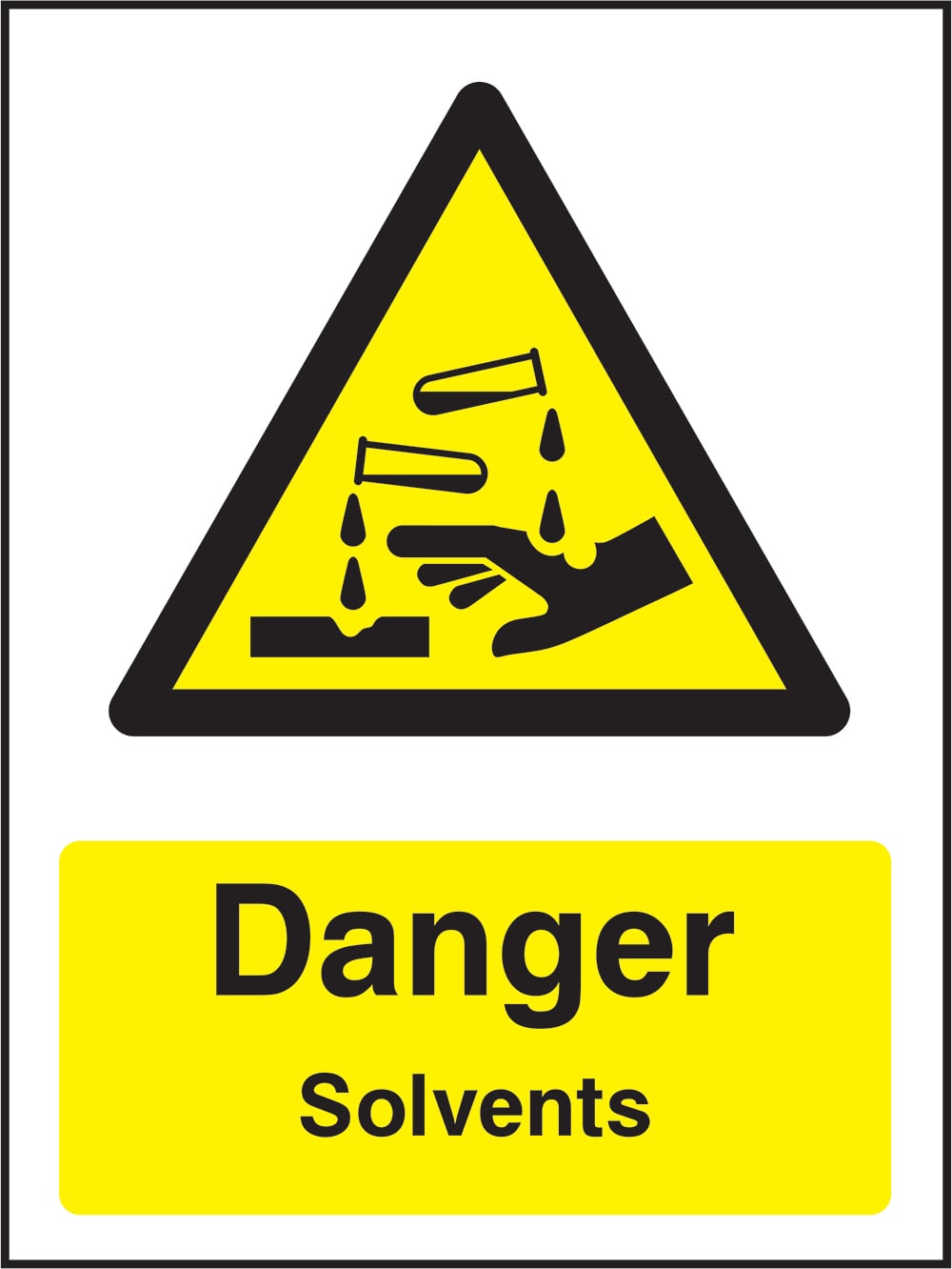 Signage: Danger Solvents (CHEM0052)