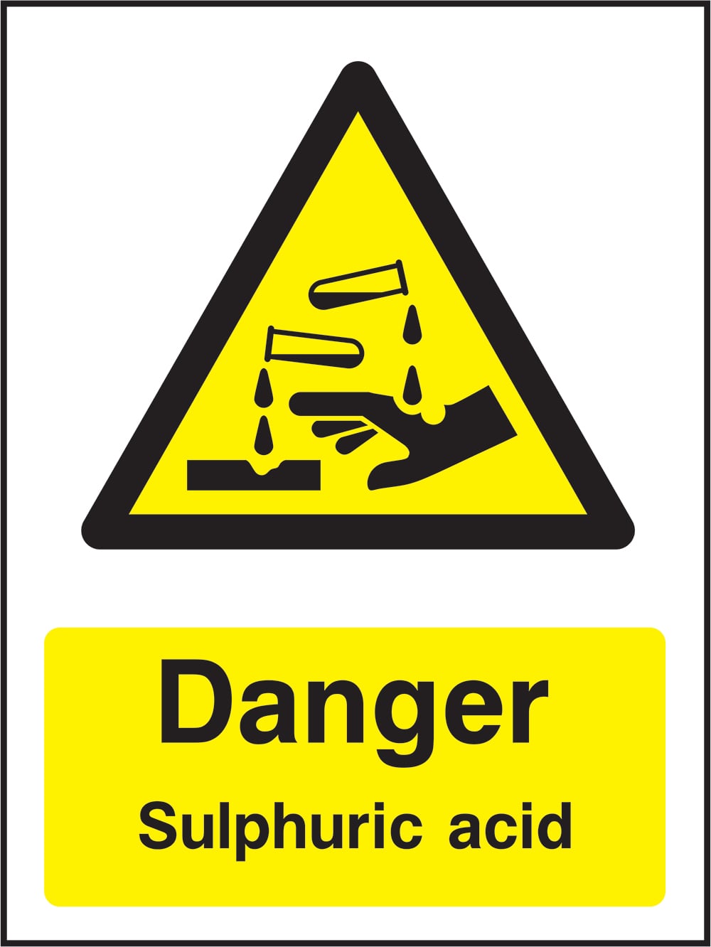 Signage: Danger Sulphuric Acid (CHEM0053)
