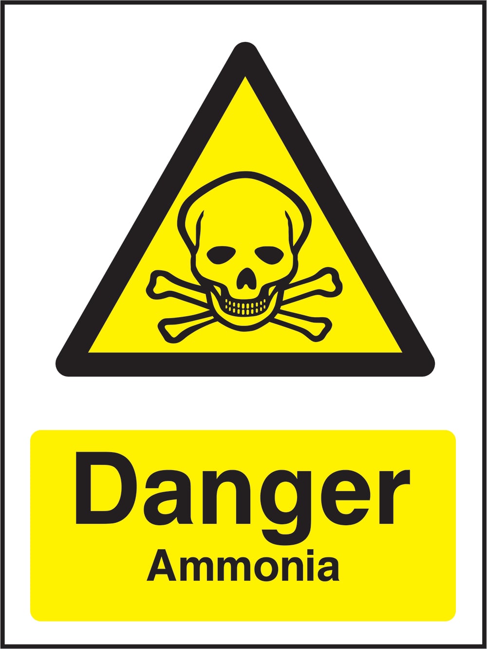 Signage: Danger Ammonia (CHEM0056)