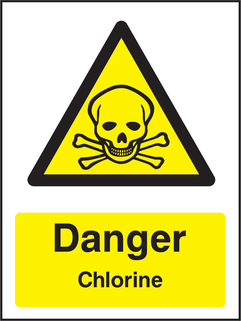 Signage: Danger Chlorine (CHEM0057)