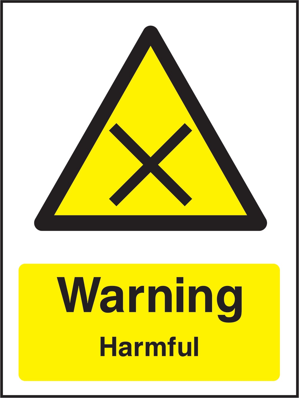 Signage: Warning Harmful (CHEM0063)