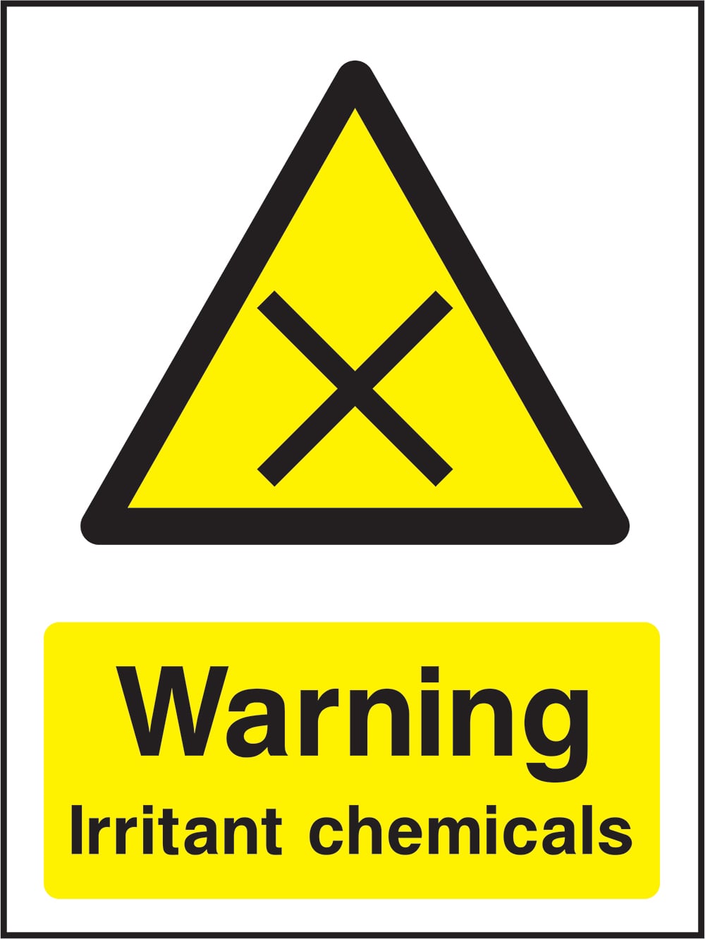 Signage: Warning Irritant Chemicals (CHEM0064)
