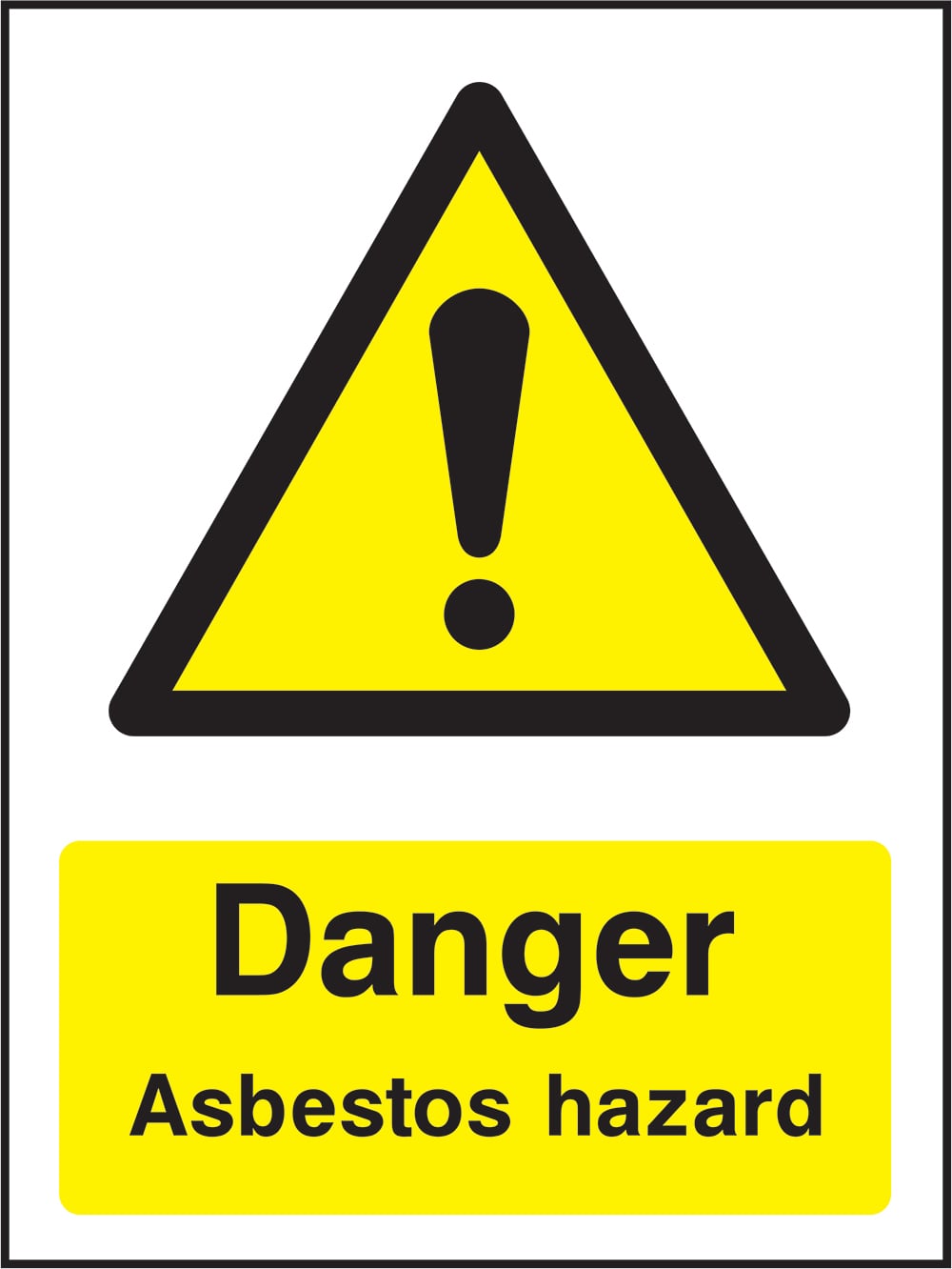 Signage: Danger Asbestos Hazard (CHEM0065)