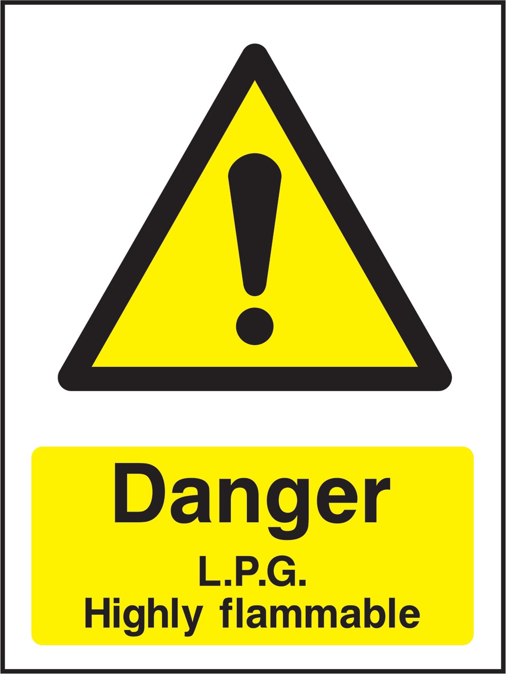 Signage: Danger Lpg Highly Flammable (CHEM0068)