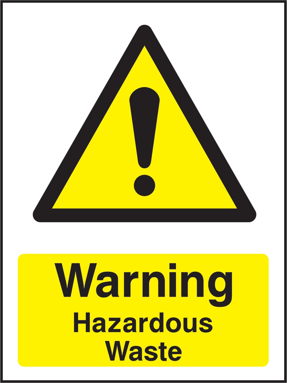 Signage: Warning Hazardous Waste (CHEM0071)
