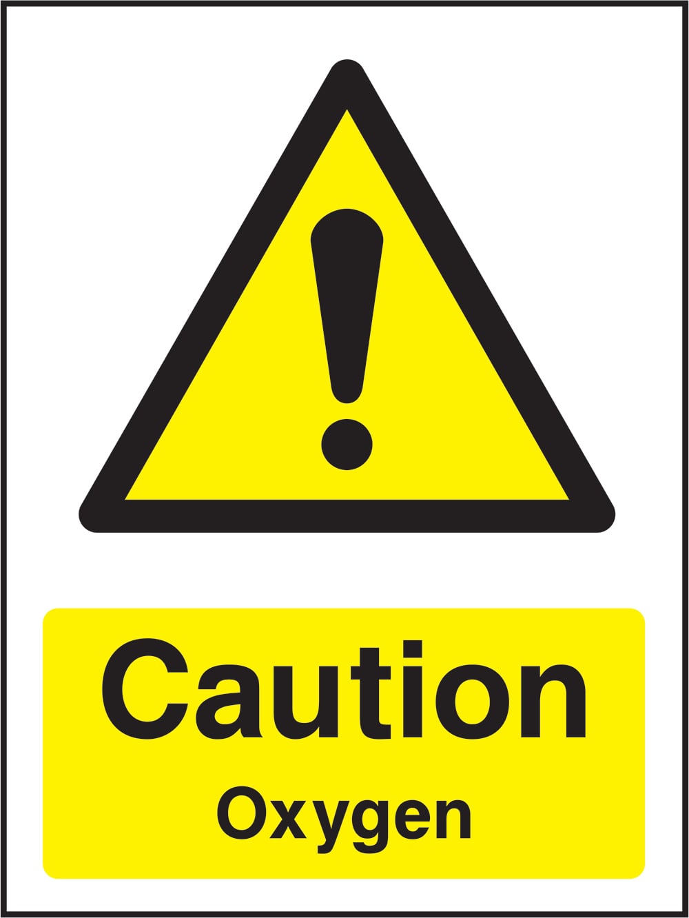 Signage: Caution Oxygen (CHEM0074)