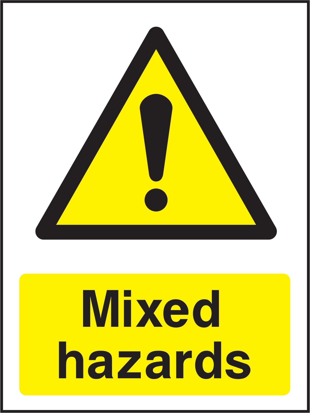 Signage: Mixed Hazards (CHEM0076)
