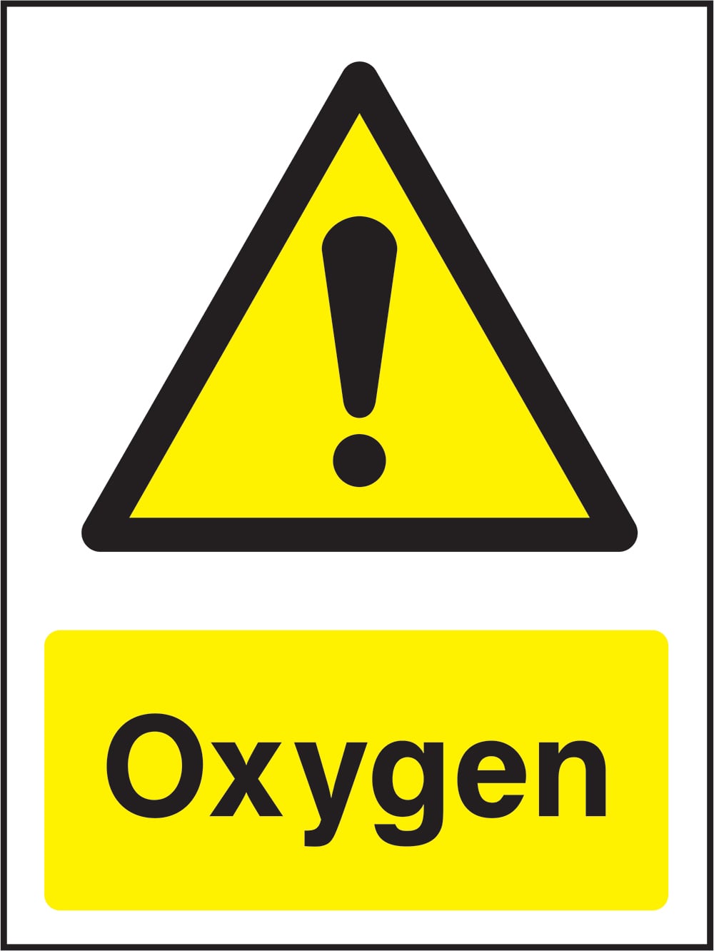 Signage: Warning Oxygen (CHEM0078)