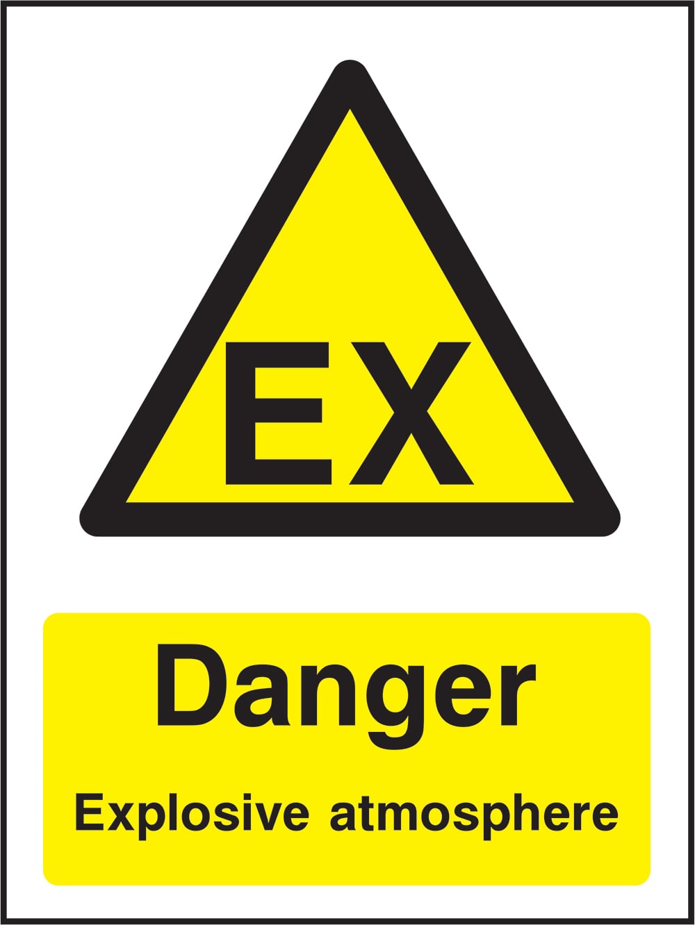 Signage: Danger Explosive Atmosphere (CHEM0082)