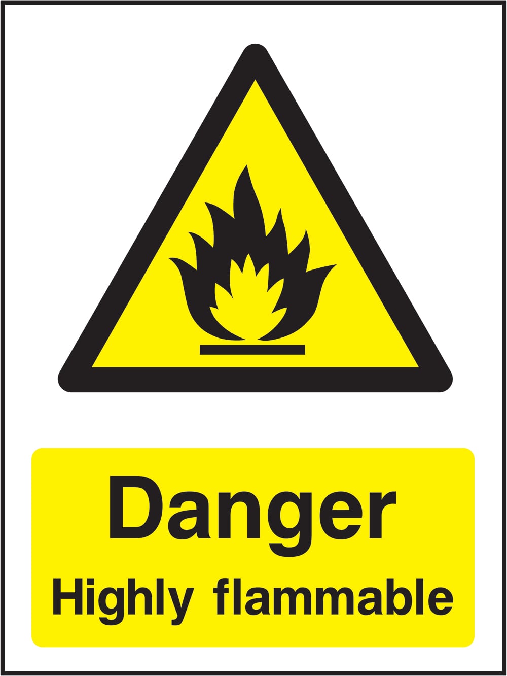 Signage: Danger Highly Flammable (CHEM0083)