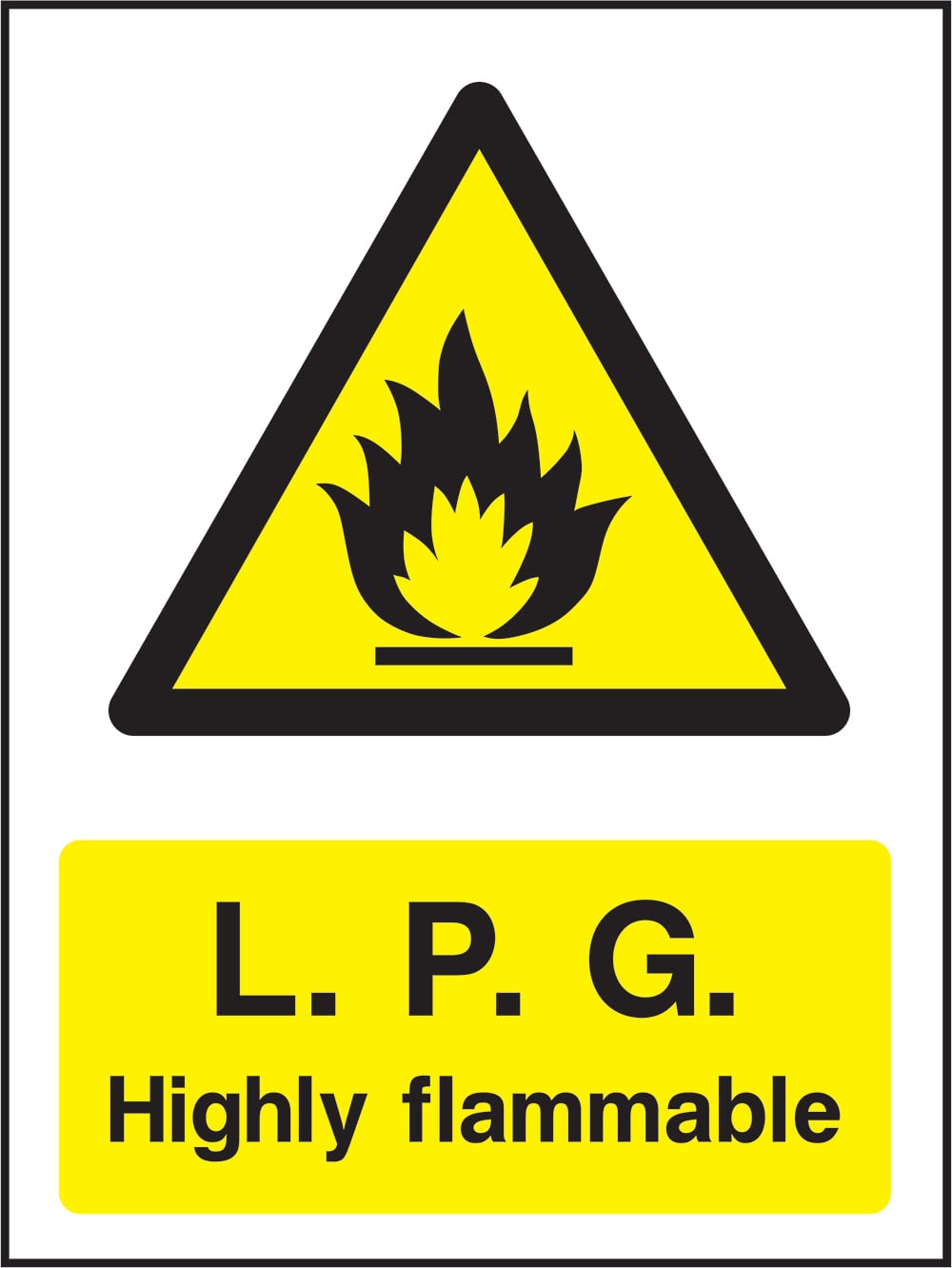 Signage: Lpg Highly Flammable (CHEM0085)