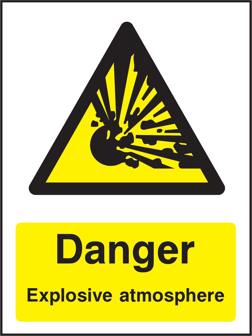 Signage: Danger Explosive Atmosphere (CHEM0086)