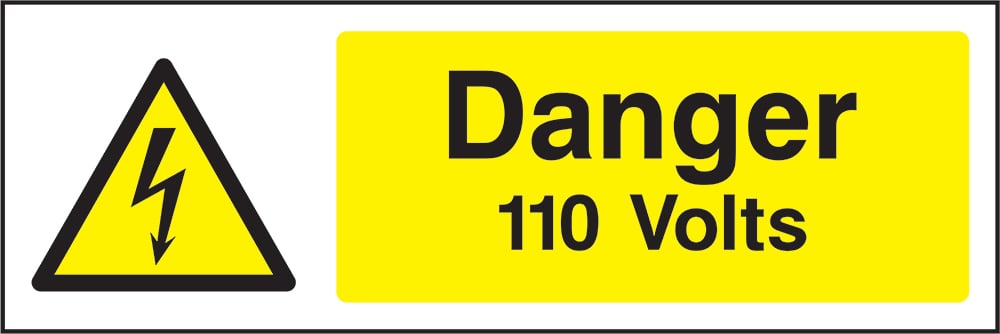 Signage: Danger 110 Volts (ELEC1_0001)