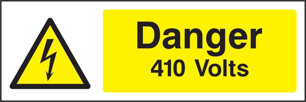 Signage: Danger 410 Volts (ELEC1_0004)