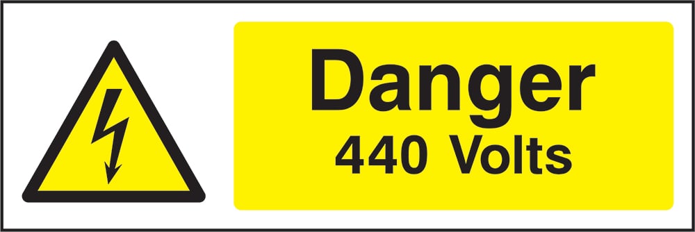 Signage: Danger 440 Volts (ELEC1_0005)