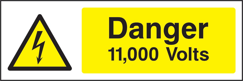 Signage: Danger 11,000 Volts (ELEC1_0006)