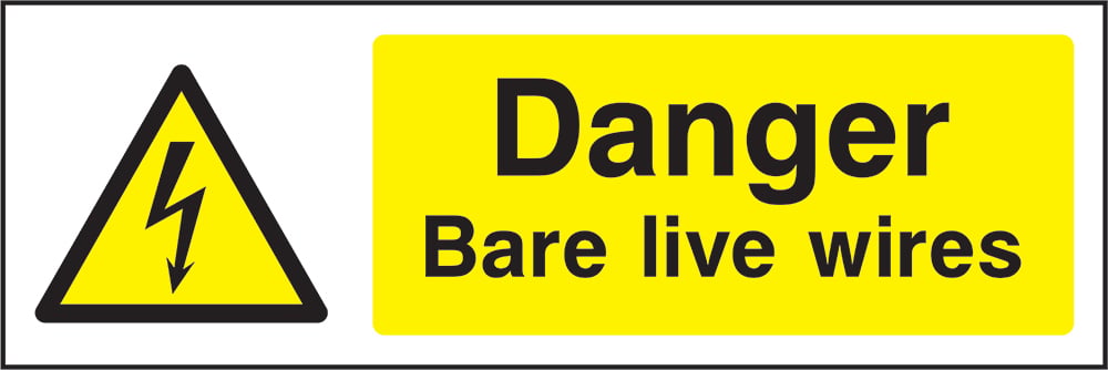 Signage: Danger Bare Live Wires (ELEC1_0009)