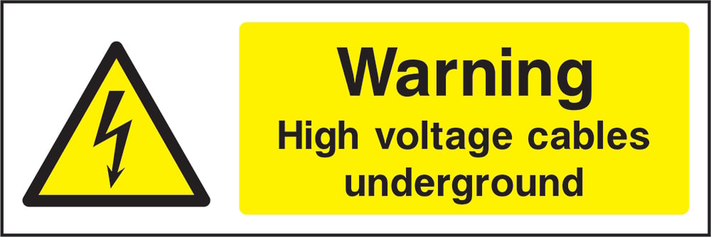Signage: Warning High Voltage Cables Underground (ELEC1_0011)