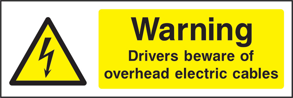 Signage: Warning Overhead Electric Cables (ELEC1_0020)