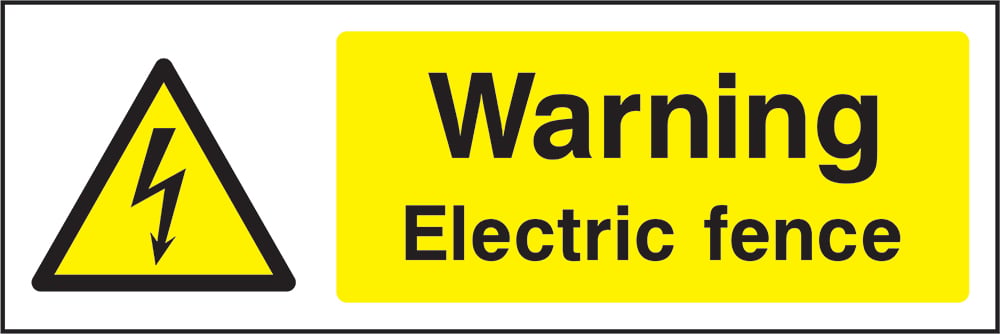 Signage: Warning Electric Fence (ELEC1_0021)
