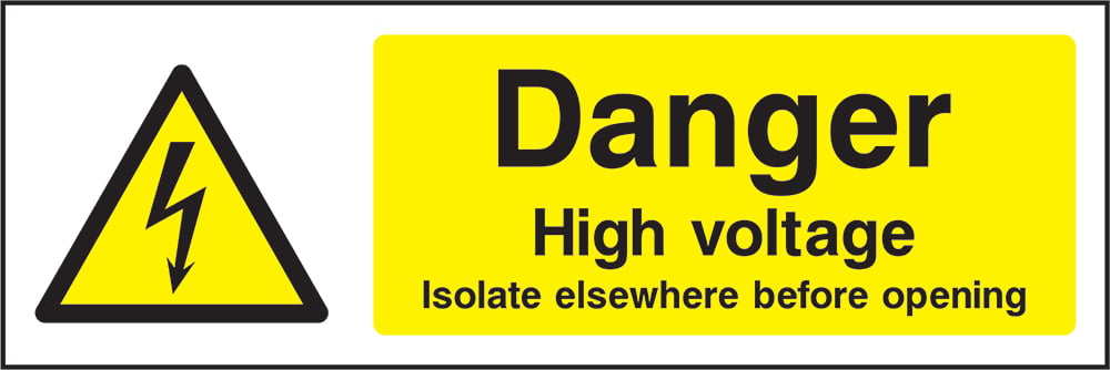Signage: Danger High Voltage (ELEC1_0027)
