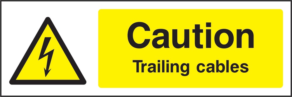 Signage: Caution Trailing Cables (ELEC1_0028)