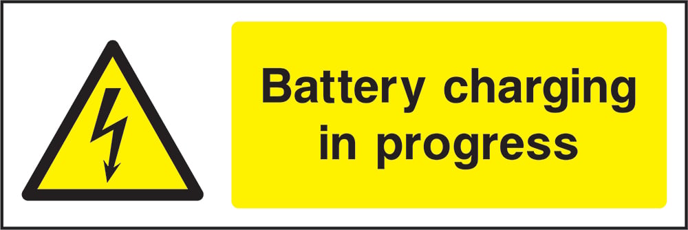Signage: Battery Charging in Progress (ELEC1_0031)