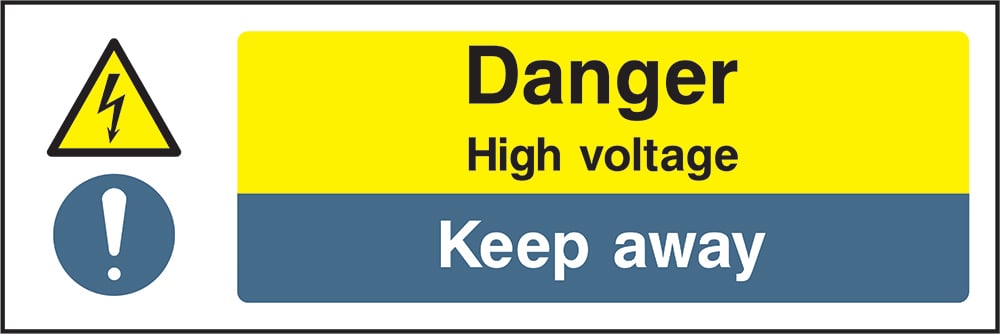 Signage: Danger High Voltage Keep Away (ELEC1_0032)