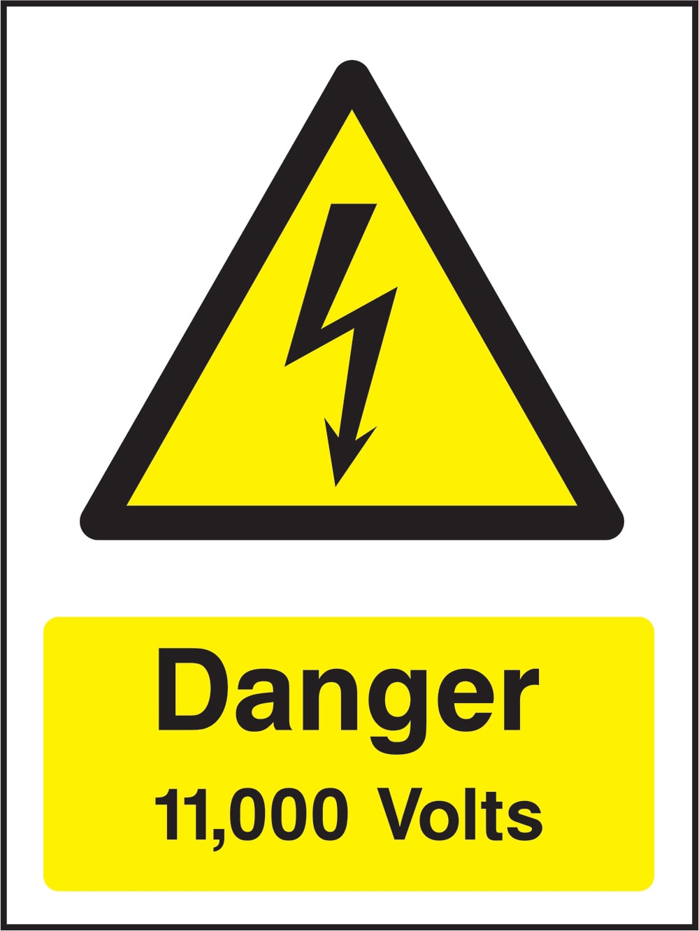 Signage: Danger 11,000 Volts (ELEC1_0038)