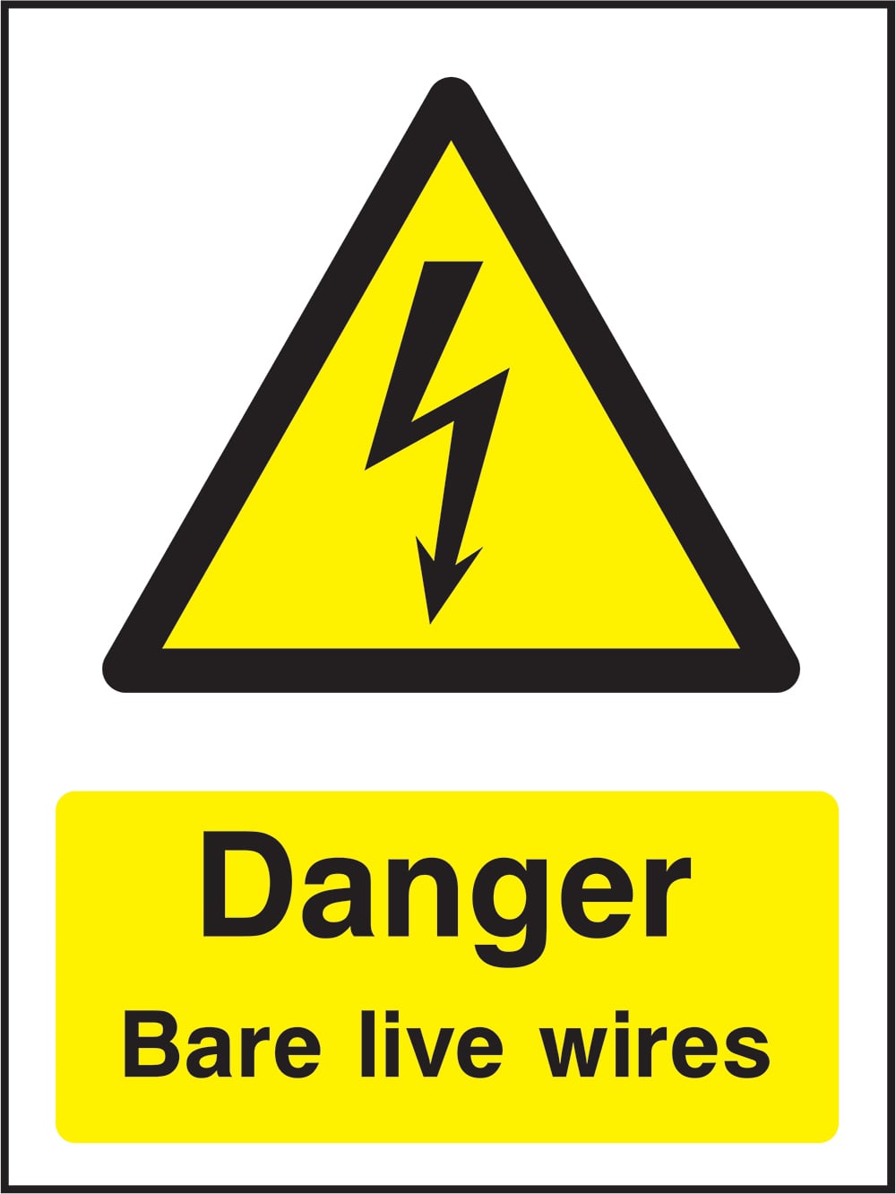 Signage: Danger Bare Live Wires (ELEC1_0041)