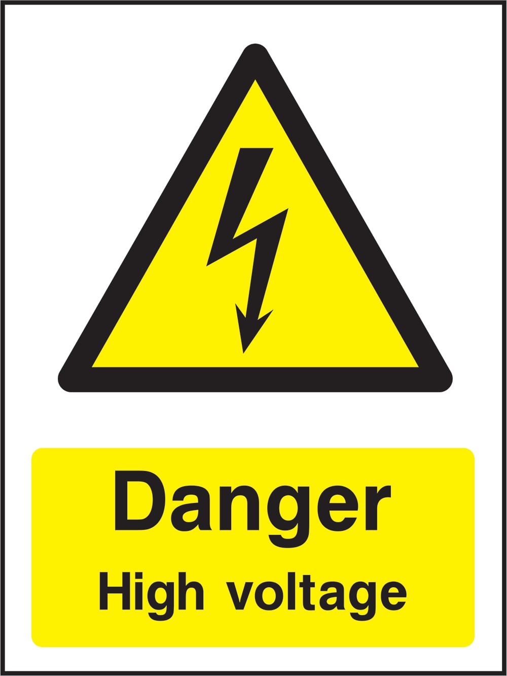 Signage: Danger High Voltage (ELEC1_0044)