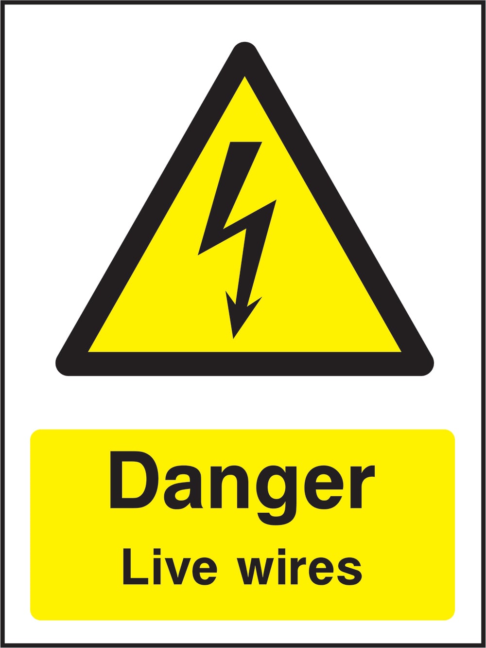 Signage: Danger Live Wires (ELEC1_0045)