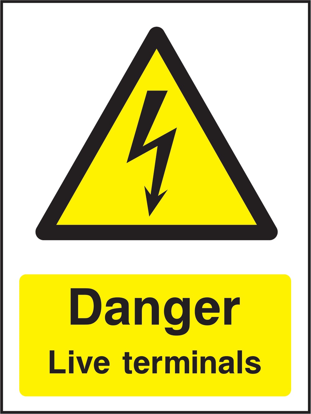 Signage: Danger Live Terminals (ELEC1_0047)