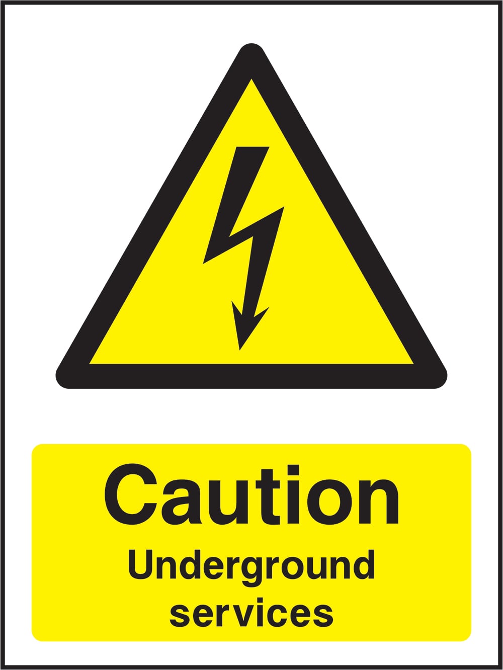 Signage: Caution Underground Services (ELEC1_0049)