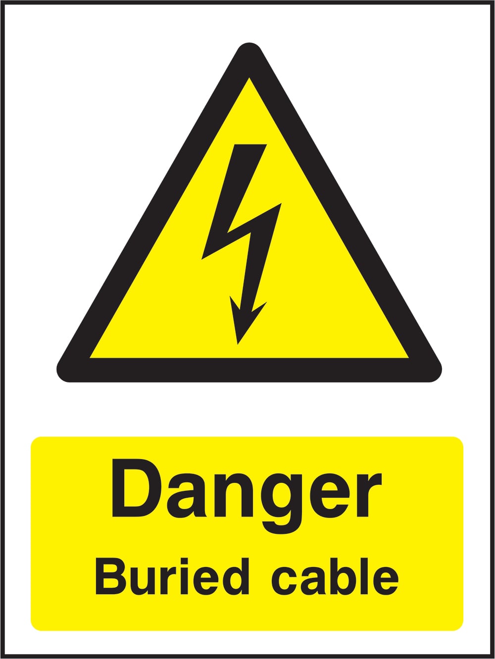 Signage: Danger Buried Cable (ELEC1_0051)