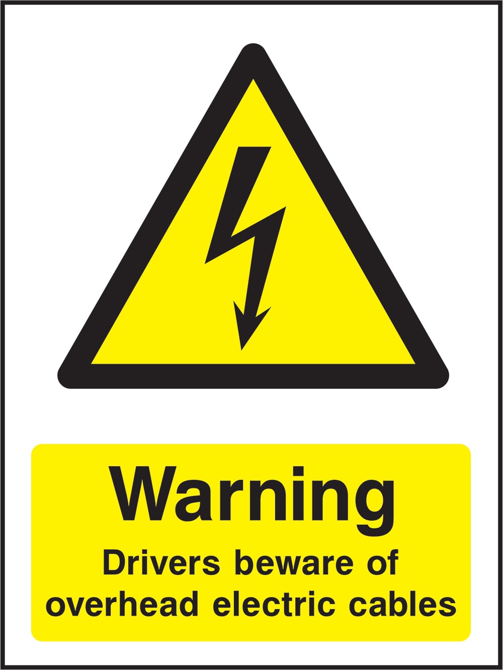 Signage: Warning Overhead Electric Cables (ELEC1_0052)