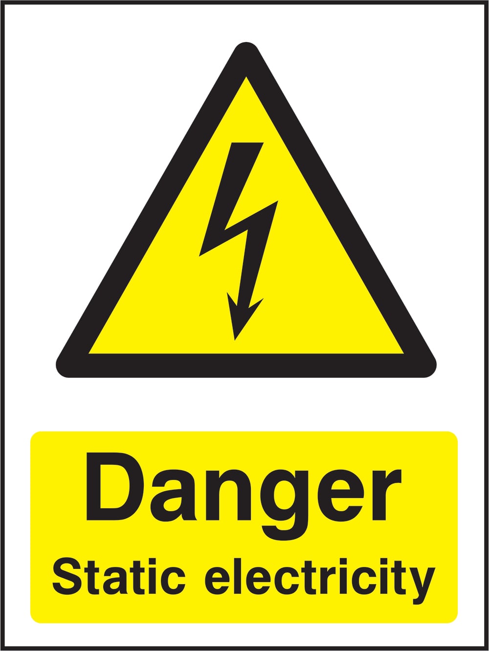 Signage: Danger Static Electricity (ELEC1_0056)